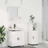 Bathroom Furniture Set Wall-mounted 3 pcs High Gloss White 3392947