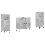2 Piece Bathroom Cabinet Set BREDA Concrete Grey 3418047