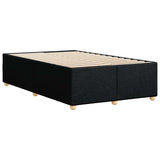 ZNTS Bed Frame without Mattress Black Double Fabric 3284767