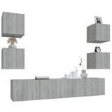 6 Piece TV Cabinet Set Grey Sonoma Engineered Wood 3114260