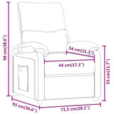 Recliner Chair Dark Brown Fabric 342455