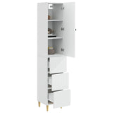 Cabinet Set 2 pcs High Gloss White 33 x 34.5 x 90 cm 3416569