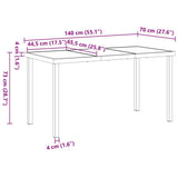 Garden Dining Set 5 pcs Black Powder-Coated Steel 3379137
