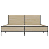 Bed Frame without Mattress Sonoma Oak 135x190 cm Double 3280028
