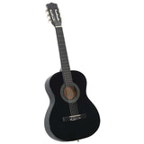 8 Piece Classical Guitar Beginner Set Black 3/4 36" 70119