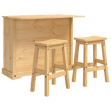 Kitchen Storage with Drawer 2 pcs Honey Wax Solid-Pine 3425402