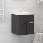 ZNTS Sink Cabinet with Built-in Basin Grey Engineered Wood 3070813