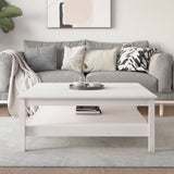 Coffee Table White 100x100x40 cm Solid Wood Pine 814295