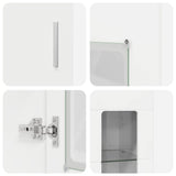 Highboard with Shelf FLORIN High Gloss White 60 x 35 x 182 cm 3397918