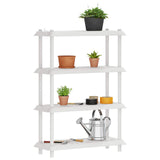 Shelving Unit 4-Tier 100 x 40 x 136.5 cm PP White 8011750
