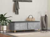 Hall Bench with Cushion Concrete Grey 100 x 38 x 46 cm 891539