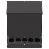 Chicken Feeder Black 30 x 30 x 39 cm Cold-Rolled Steel 874681