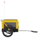 Pet Bike Trailer Yellow and Black Oxford Fabric&Iron 93917