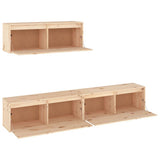 TV Cabinets 3 pcs Solid Wood Pine 3100139