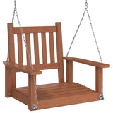 Garden Swing Chair with Metal Chains Brown Solid Wood Fir 4008975