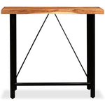 ZNTS Bar Table Solid Acacia Wood 120x60x107 cm 245436