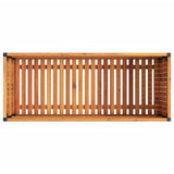 Garden Planter 110x45x44 cm Solid Wood Acacia and Steel 367612
