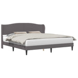 Bed Frame with Headboard Grey 180 x 200 cm Faux Leather 42027871