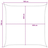 Sunshade Sail Anthracite and White 7 x 7 m HDPE 42032756
