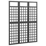 3-Panel Room Divider/Trellis Solid Fir Wood Black 121x180 cm 316482