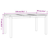 5 Piece Garden Dining Set Solid Wood Teak 3157915