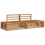 Outdoor Sofa Set Natural 203.5 x 83 x 73 cm Solid Acacia Wood 3374079