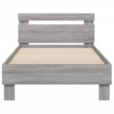 Bed Frame without Mattress with LED Lights Grey Sonoma 90x200 cm 838720