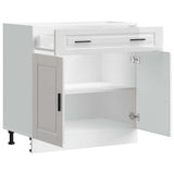 Kitchen Base Cabinet Porto High Gloss White Engineered Wood 853979