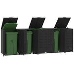 Wheelie Bin Storage for 5 Bins Black 345x79x117 cm Steel 3279980