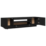 TV Cabinet with LED Lights Black 160x35x40 cm 804428