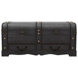 ZNTS Wooden Treasure Chest Large Black 60797