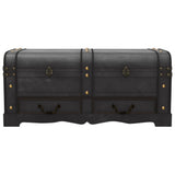 Storage Box Black Plywood Large Storage Box Rectangular 60797