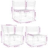 Garden Sofa Set natural wood Solid Douglas Fir wood Large Modular 3216998