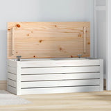 Storage Box White 89x36.5x33 cm Solid Wood Pine 823620