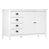Sideboard Hill White 130x40x80 cm Solid Pine Wood 288932
