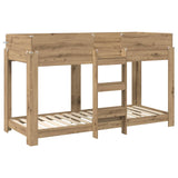 Bunk Bed for Kids Artisan Oak 75 x 190 cm Engineered Wood 3410546