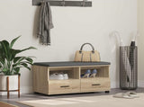 Hall Bench with Cushion with Drawer Sonoma Oak 80 x 38 x 46 cm 891458