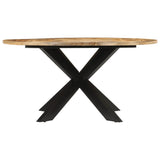 Dining Table 150x76 cm Solid Rough Wood Mango 351710