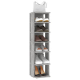 Shoe Cabinet Concrete Grey 27.5x27x102 cm Engineered Wood 808493