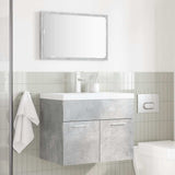 2 Piece Bathroom Furniture Set Concrete Grey Engineered Wood 856373