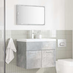 ZNTS 2 Piece Bathroom Furniture Set Concrete Grey Engineered Wood 856373