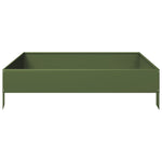 ZNTS Garden Raised Bed Olive green 100x100x26 cm Steel 851020