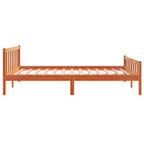 Bed Frame without Mattress Wax Brown 160x200 cm Solid Wood Pine 844399