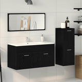 Bathroom Furniture Set 3 pcs Black Oak 90 x 38.5 x 46 cm 3334334