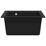Overmount Kitchen Sink Single Basin Granite Black 141672