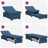 Sofa Bed Blue 194 x 50 x 82 cm Plywood 42008589