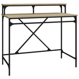 Desk Sonoma Oak 100x50x90 cm Engineered Wood and Iron 826700