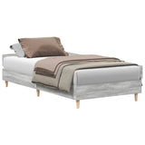Bed Frame No Mattress Grey Sonoma 90x190 cm Single Engineered Wood 861089