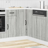 Kitchen Corner Base Cabinet Lucca Grey Sonoma Engineered Wood 853753