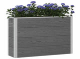 Garden Raised Bed Grey 100 x 30 x 22 cm WPC and Aluminium 42039087